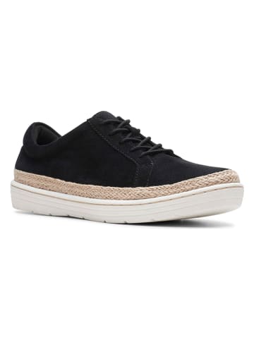 Clarks Leder-Sneakers in Schwarz