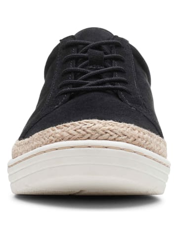 Clarks Leder-Sneakers in Schwarz