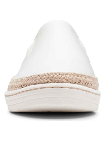 Clarks Leder-Slipper in Weiß