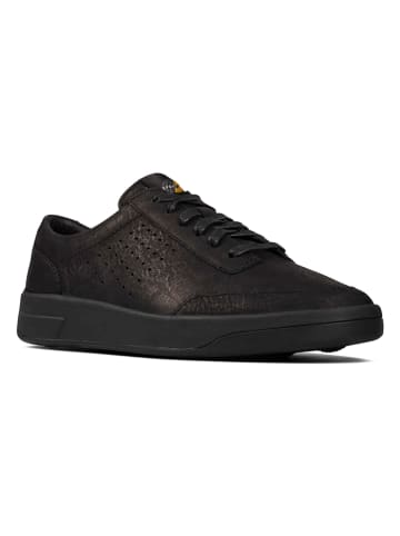 Clarks Leder-Sneakers in Schwarz