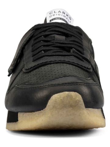 Clarks Leder-Sneakers in Schwarz