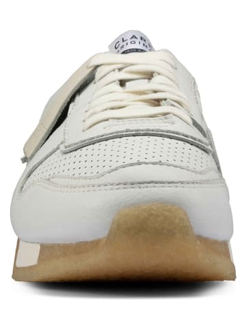 Clarks Leder-Sneakers in Weiß