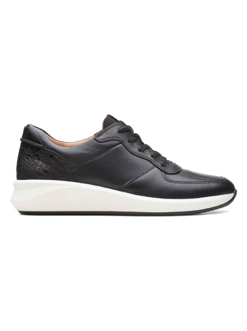 Clarks Leder-Sneakers in Schwarz