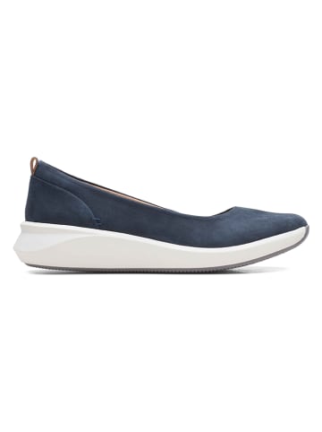 Clarks Leren ballerina's donkerblauw