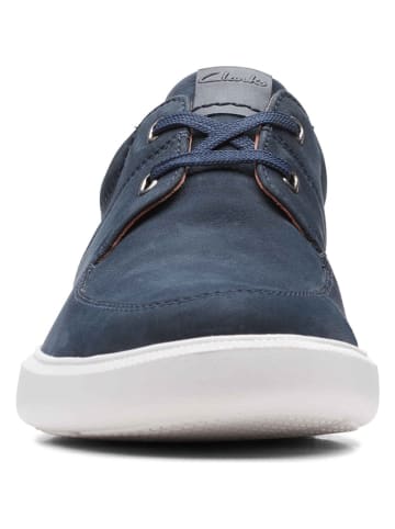 Clarks Leren veterschoenen donkerblauw