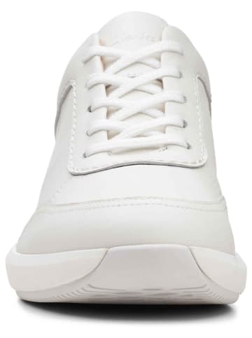 Clarks Leder-Sneakers in Weiß