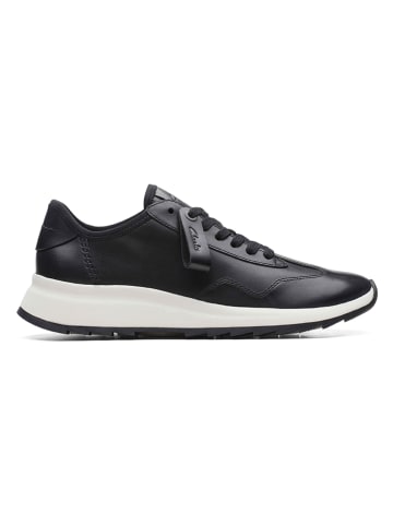 Clarks Leder-Sneakers in Schwarz