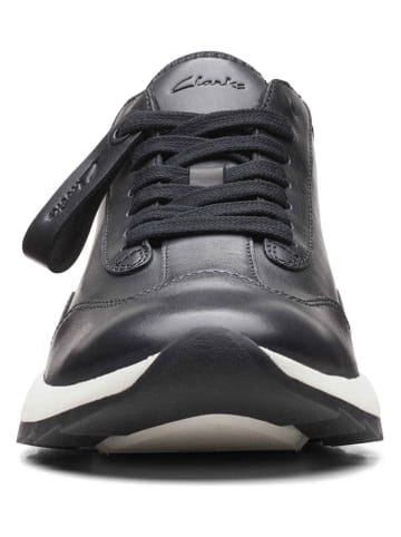Clarks Leder-Sneakers in Schwarz