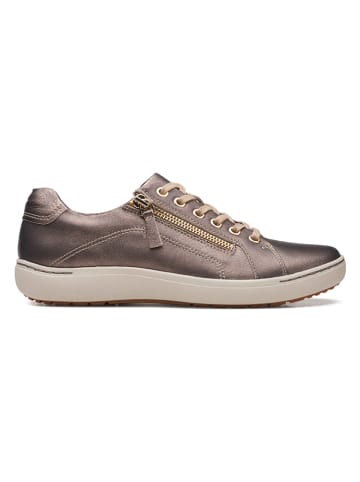 Clarks Leder-Sneakers in Braun