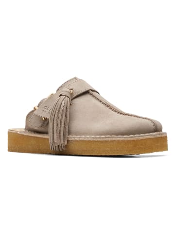 Clarks Leder-Clogs in Beige