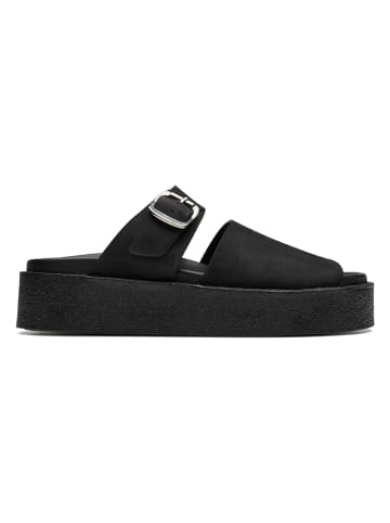 Clarks Leren slippers zwart