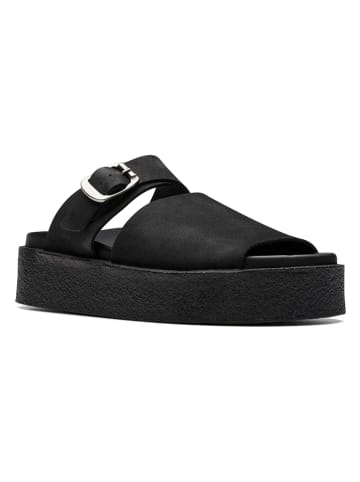 Clarks Leren slippers zwart