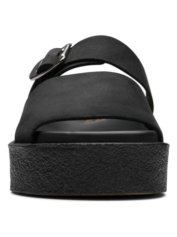 Clarks Leder-Pantoletten in Schwarz