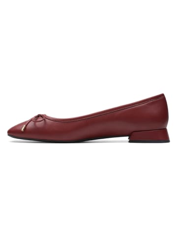 Clarks Leder-Ballerinas in Rot