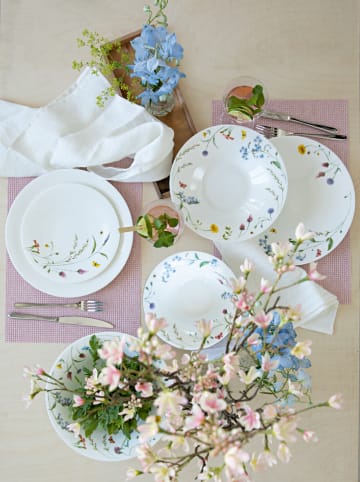Hutschenreuther Talerz śniadaniowy "Spring Vibes" w kolorze białym ze wzorem - Ø 22 cm