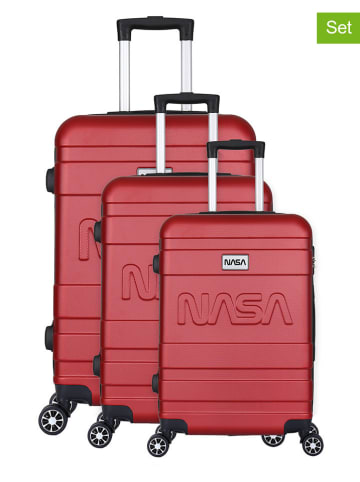 Nasa 3tlg. Hardcase-Trolleyset "Endeavour" in Rot