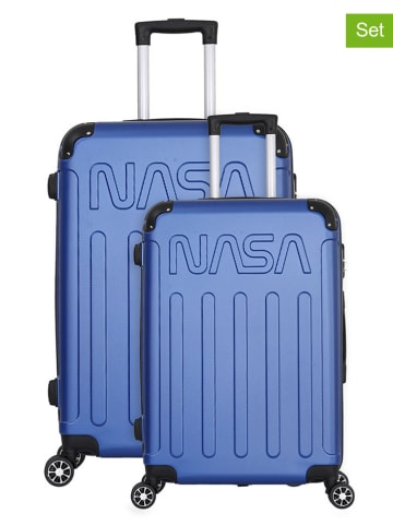 Nasa 2-delige hardcase-trolleyset "Voyager" blauw