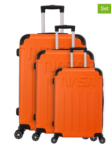 Nasa 3tlg. Hardcase-Trolleyset "Voyager" in Orange