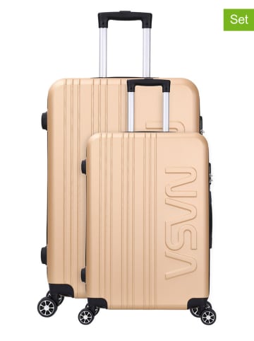 Nasa 2-delige hardcase-trolleyset "Saturn" beige