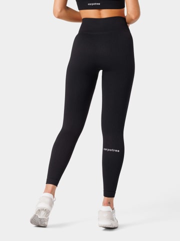 Carpatree Trainingsleggings "Rib" in Schwarz