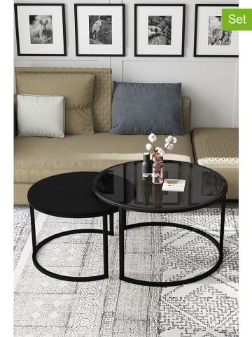 Evila 2-delige set: salontafels zwart