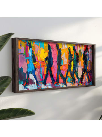 Evila Gerahmter Kunstdruck in Bunt - (B)120 x (H)40 cm