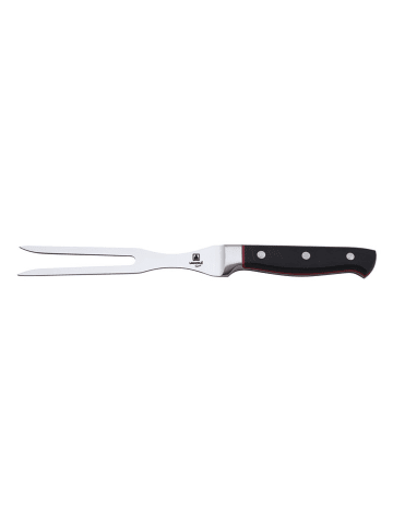 Laguiole Fleischgabel in Schwarz - (L)30,5 cm