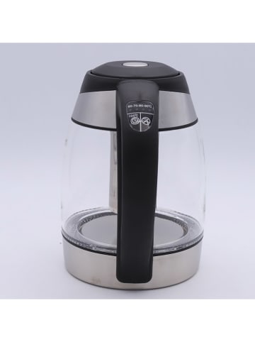 Laguiole Wasserkocher in Silber/ Schwarz - 1,7 l