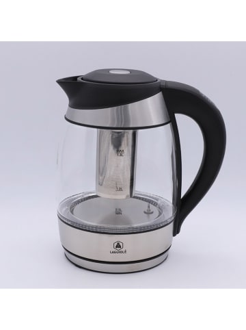 Laguiole Wasserkocher in Silber/ Schwarz - 1,7 l