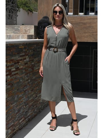 Bleu d'Azur Kleid in Khaki