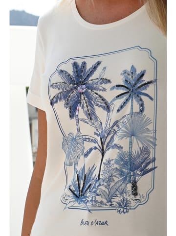 Bleu d'Azur Shirt "Jungle" in Weiß
