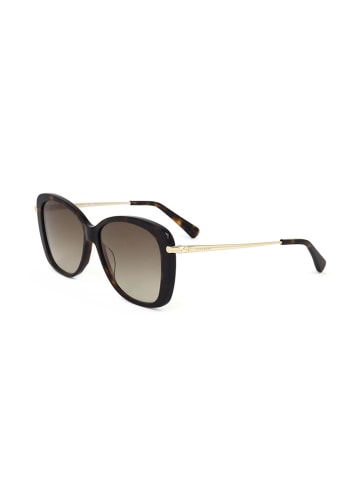 Longchamp Damen-Sonnenbrille in Dunkelbraun-Gold/ Hellbraun