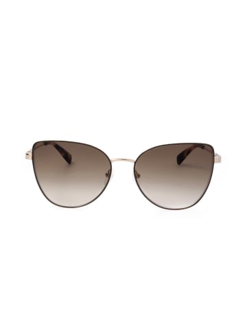 Longchamp Damskie okulary przeciwsłoneczne w kolorze srebrno-czarno-jasnobrązowym