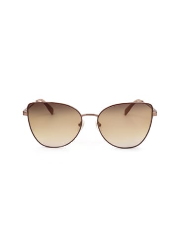 Longchamp Damskie okulary przeciwsłoneczne w kolorze różowozłoto-jasnobrązowym