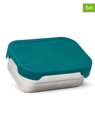 Ergobag 2tlg. Lunchbox-Set in Petrol - (B)17 x (H)6 x (T)12 cm