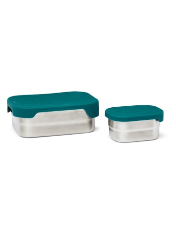 Ergobag 2-delige set: lunchboxen petrol - (B)17 x (H)6 x (D)12 cm