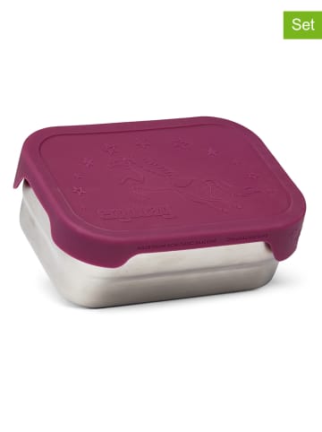 Ergobag 2-delige lunchboxset paars - (B)17 x (H)6 x (D)12 cm