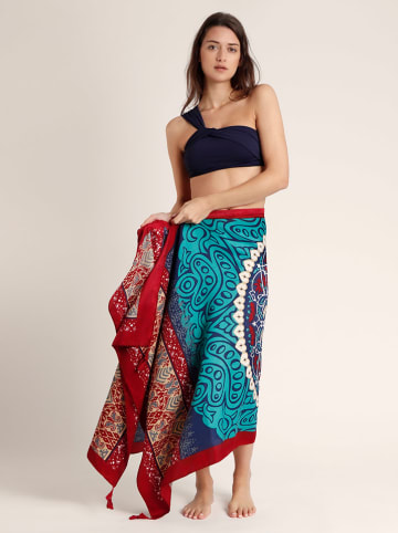admas Pareo turquoise/rood