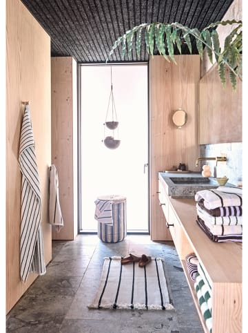 OYOY living design Dywanik łazienkowy "Lina" w kolorze kremowo-czarnym - 60 x 100 cm