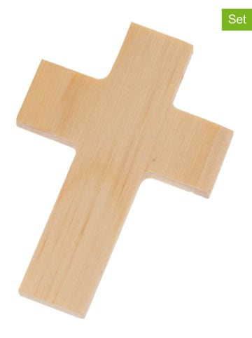 SUNNYSUE 10er-Set: Holzkreuz in Natur