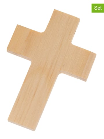 SUNNYSUE Krzyże drewniane (10 szt.) w kolorze jasnobrązowym