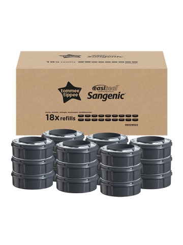 tommee tippee 18er-Set: Nachfüllkassetten für Windeleimer "Sangenic" in Schwarz