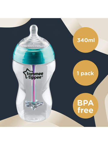 tommee tippee Babyflasche in Transparent/ Hellblau - 340 ml