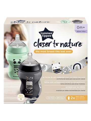 tommee tippee Butelki (2 szt.) "Closer to Nature" w różnych kolorach dla niemowląt - 260 ml