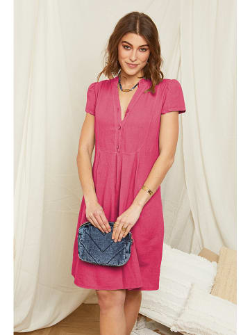 Rodier Lin Leinen-Kleid in Pink