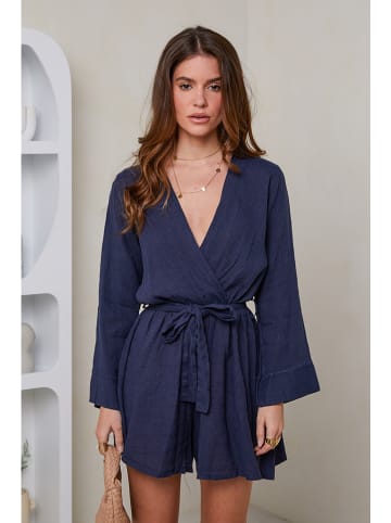 Rodier Lin Linnen jumpsuit donkerblauw
