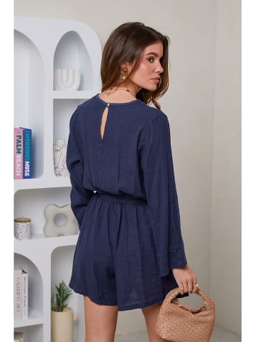 Rodier Lin Linnen jumpsuit donkerblauw