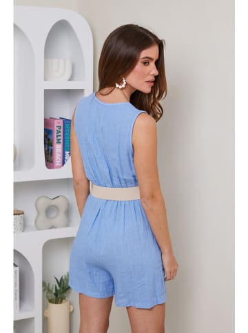Rodier Lin Linnen jumpsuit lichtblauw