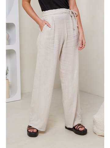 Rodier Lin Leinen-Marlenehose in Creme