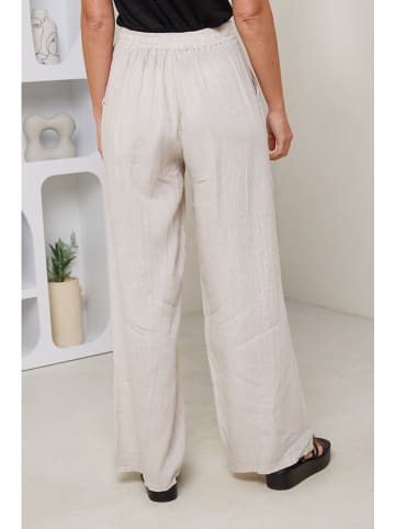 Rodier Lin Leinen-Marlenehose in Creme